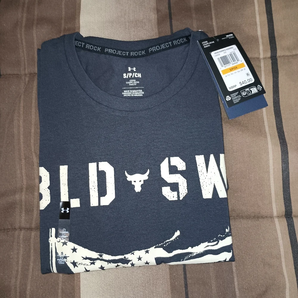 Men's Under Armour Project Rock Vet Day Respect Graphic Tee S